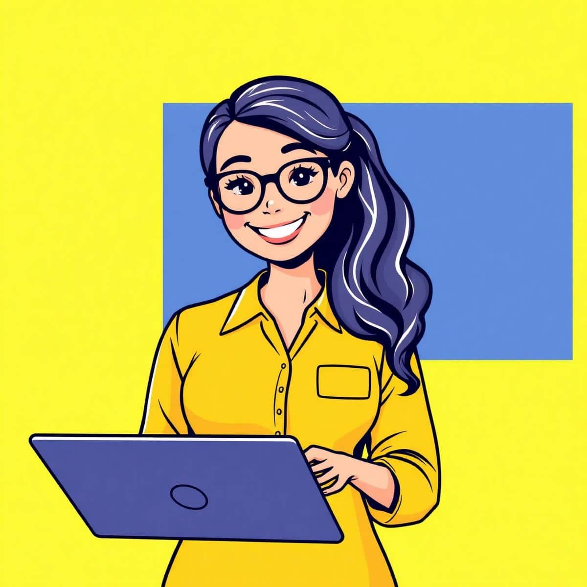 Sinisys Academy mentor smiling while working on a laptop